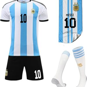 Messi-Soccer-Jerseys-Kit-for-Kids-Boys-Girls-10-Argentina